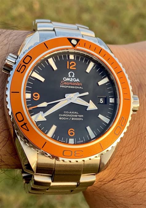 omega planet ocean watch bands|omega planet ocean orange bezel.